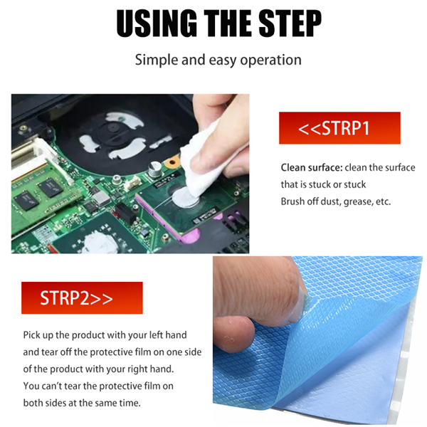 5.88Mpa Self Adhesive Thermal Conductive Silicone Pad High Temperature